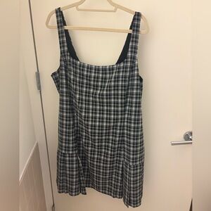Gap Square Neck Pleated Mini Dress